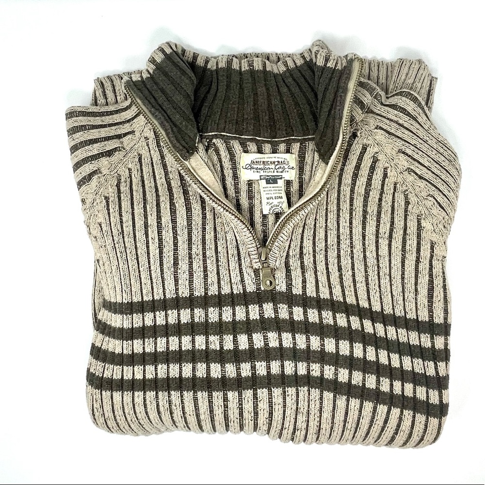 American Rag Quarter Zip Knit Sweater Size Large